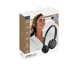 Беспроводные накладные наушники Stereo Light, BT 5.4, 300 мАч, черный, Deppa