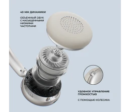 Беспроводные накладные наушники Stereo Light, BT 5.4, 300 мАч, песочно-золотой, Deppa
