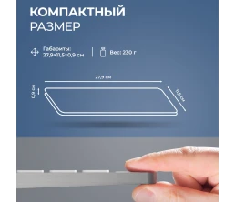 Беспроводная клавиатура Air Keyboard для MAC, Windows, 500 мАч, алюминий, белый, Deppa