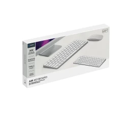 Беспроводная клавиатура Air Keyboard для MAC, Windows, 500 мАч, алюминий, белый, Deppa