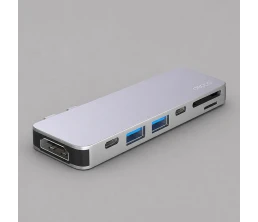 USB-C адаптер для MacBook 7-в-1, серебро, Deppa