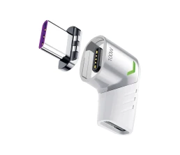 Адаптер USB-С - USB-C, магнитный, белый, Deppa