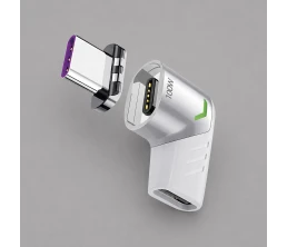 Адаптер USB-С - USB-C, магнитный, белый, Deppa