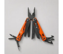 Мультитул Stinger, 107 х 19 мм, 19 функций, сталь, оранжевый корпус, стоунвош, в картонной коробке, в комплекте нейлоновый чехол
