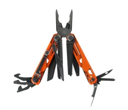 Мультитул Stinger, 107 х 19 мм, 19 функций, сталь, оранжевый корпус, стоунвош, в картонной коробке, в комплекте нейлоновый чехол