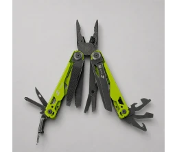 Мультитул Stinger, 107 х 19 мм, 19 функций, сталь, салатовый корпус, стоунвош, в картонной коробке, в комплекте нейлоновый чехол