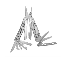 Мультитул Stinger, 106 х 43 мм, 19 функций, нержавеющая сталь, серебристый, в комплекте нейлоновый чехол, в картонной коробке
