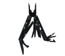 Мультитул Stinger, 113 х 19 мм, 19 функций, сталь, черный, в картонной коробке, в комплекте нейлоновый чехол