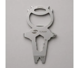 Мини-мультитул карманный Stinger, 68 x 41 мм, 7 функций, космонавт, нержавеющая сталь, серебристый, в блистере