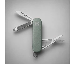 Нож перочинный Stinger, 62 мм, 4 функции, материал рукояти алюминий (зеленый), в картонной коробке