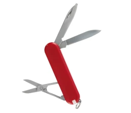 Нож перочинный Stinger, 65 мм, 7 функций, материал рукояти АБС-пластик (красный), в картонной коробке