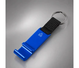 Брелок с подставкой для телефона из переработанного алюминия 