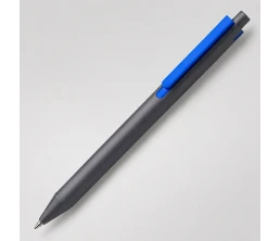 Пластиковая шариковая ручка "Эрика" из RABS, серый/синий