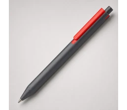 Пластиковая шариковая ручка "Эрика" из RABS, серый/красный