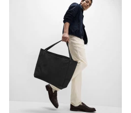Шоппер-оверсайз Grossbag из переработанного хлопка 340 г, черный