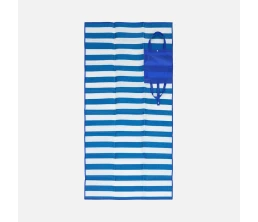 Складной коврик для пляжа и пикника Coastella, синий с белым