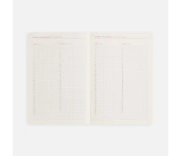 Ежедневник Tivoli, полудатированный, черный с оранжевым