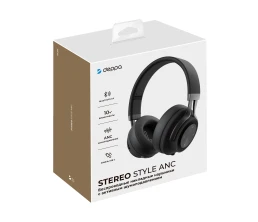 Беспроводные накладные наушники Stereo Style ANC , BT 5.0, ANC, 500мАч, черный, Deppa