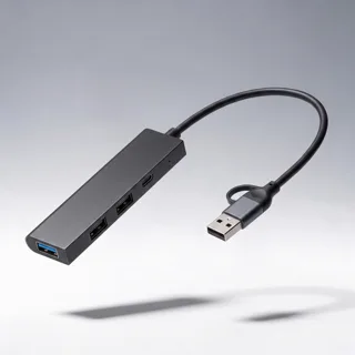 USB-хаб «Command» с коннектором 2-в-1 USB-C и USB-A, 2.0/3.0 — фото 2