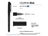 Ручка пластиковая шариковая «CityWrite Black» — фото 3