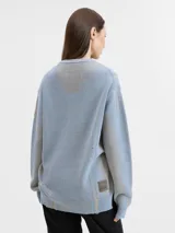 Джемпер Denim свободного силуэта, полушерсть — фото 6