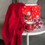 Набор подарочный СHRISTMASWARM: плед, кружка, снежинка в коробке — фото 1