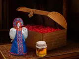 Подарочный набор: кукла фарфоровая, мёд с грецким орехом — фото 10