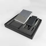 Набор подарочный DENIM: ежедневник, ручка и power bank в коробке с ложементом — фото 3