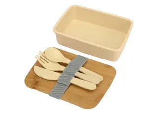 Ланч-бокс «Lunch» из пшеничного волокна с бамбуковой крышкой — фото 3