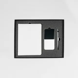 Набор подарочный POINT: ежедневник, ручка и power bank в коробке с ложементом — фото 2