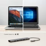 USB Type-C хаб 7-в-1, HDMI, Power Delivery, 2xUSB 3.0, RJ45, microSD/SD — фото 4