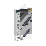 USB Type-C хаб 7-в-1, HDMI, Power Delivery, 2xUSB 3.0, RJ45, microSD/SD — фото 5