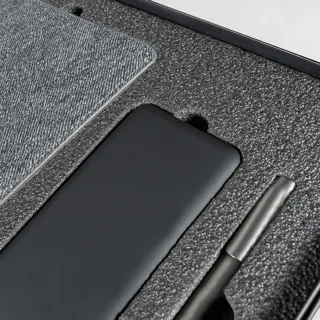 Набор подарочный DENIM: ежедневник, ручка и power bank в коробке с ложементом — фото 4