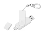 USB 3.0/micro USB/Type-C - флешка на 32 Гб 3-в-1 с поворотным механизмом — фото 3