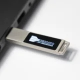 USB flash-карта LED с белой подсветкой (32Гб), серебристая, 6,6х1,2х0,45 см, металл — фото 3