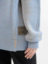 Джемпер Denim свободного силуэта, полушерсть — фото 8
