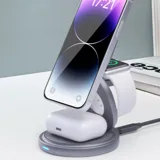 Беспроводная зарядная станция 3 в 1 MagSafe Rotation QI складная — фото 2