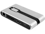 Хаб 8-в-1 Type-C «Hermes», USB 3.0 x 3, Type-C PD, HDMI, LAN, картридер — фото 3