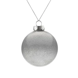 Елочный шар Finery Shine, 8 см, глянцевый с глиттером — фото 1