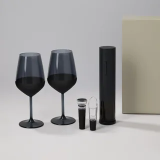 Подарочный набор 2 бокала для вина Блэк Эдишн (Black Edition) + набор для вина Сакраменто (Sacramento) в — фото 2