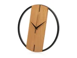 Деревянные часы с металлическим ободом «Time Wheel» — фото 1