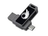 USB3.0/ Type-C флешка 2в1 на 32 ГБ «Спинлайт» с подсветкой — фото 1