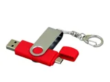 Флешка с поворотным механизмом, c дополнительным разъемом Micro USB — фото 10