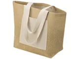 Сумка Jute джутовая с широким дном и карманом — фото 1