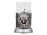 Подстаканник с хрустальным стаканом и ложкой «Российский» — фото 3
