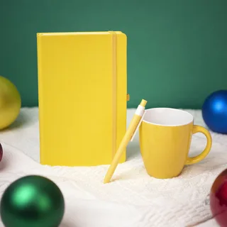 Подарочный набор HAPPINESS: блокнот, ручка, кружка — фото 1