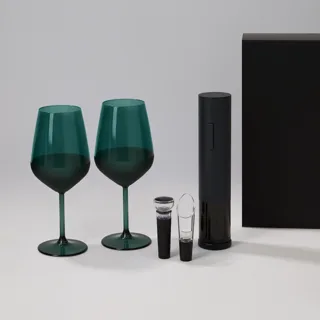 Подарочный набор 2 бокала для вина Эмеральд (Emerald) + набор для вина Сакраменто (Sacramento) в — фото 1