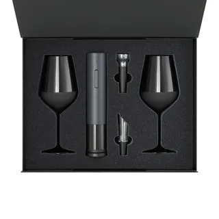 Подарочный набор 2 бокала для вина Блэк Эдишн (Black Edition) + набор для вина Сакраменто (Sacramento) в — фото 3
