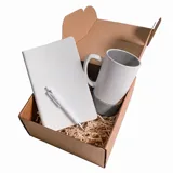 Набор подарочный ARTKITS: ежедневник, ручка, кружка с цветным дном, стружка, коробка — фото 5