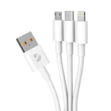 Дата-кабель 3 в 1: micro USB, USB-C, Ligthning, 1.2м — фото 2
